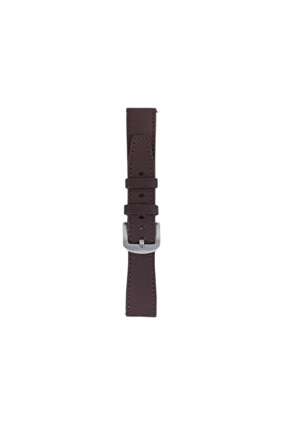 Fro LW38-43 20 MM Hakiki Deri Düz Kahverengi Kordon Silver Toka