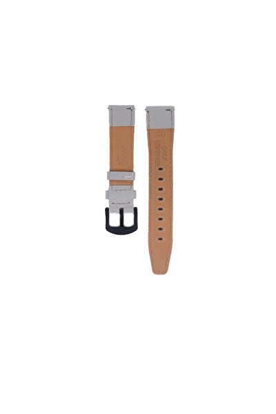 Fro LW38-43 20 MM Hakiki Deri Düz Krem Kordon Siyah Toka