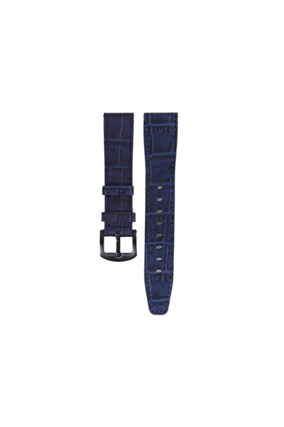 Fro LW38-43 20 MM Hakiki Deri Bombeli Lacivert Kordon Siyah Toka