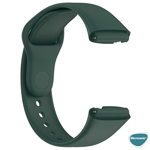 Microsonic Xiaomi Redmi Watch 3 Active Kordon, Silicone Sport Band Koyu Yeşil