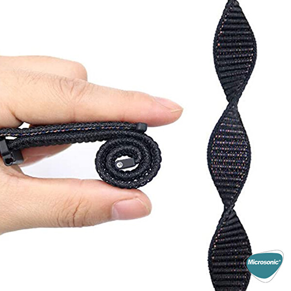 Microsonic Huawei Watch Gt4 46mm Hasırlı Kordon Woven Sport Loop Mor