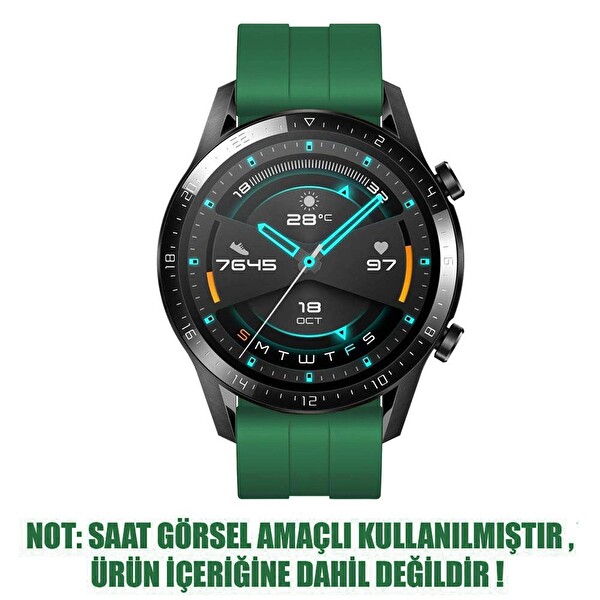 Microsonic Garmin Vivoactive 5 Kordon, Silicone Rapidbands Koyu Yeşil