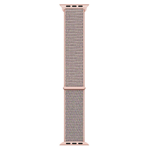 Microsonic Apple Watch Series 9 45mm Hasırlı Kordon Woven Sport Loop Rose Gold