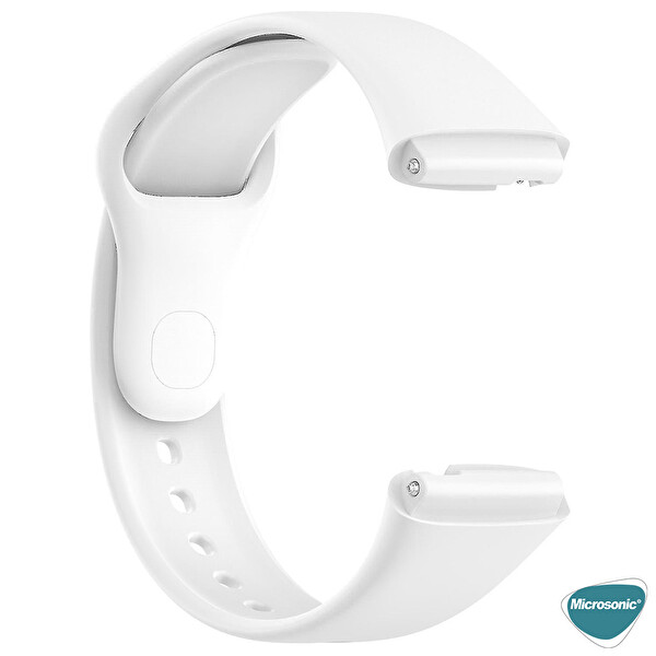 Microsonic Xiaomi Redmi Watch 3 Active Kordon, Silicone Sport Band Beyaz