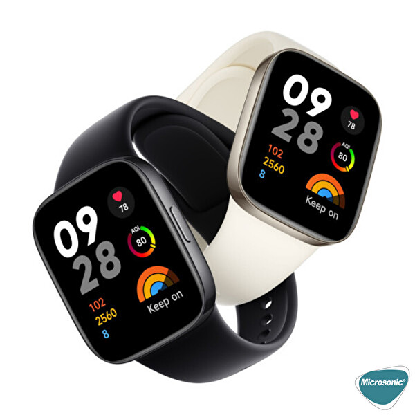 Microsonic Xiaomi Redmi Watch 3 Active Kordon, Silicone Sport Band Turuncu