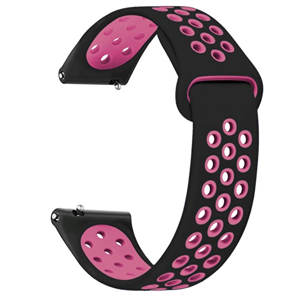 Microsonic Huawei Watch Gt2 Pro Rainbow Gently Band Kordon Siyah Pembe