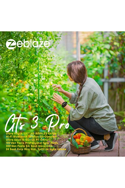 ZeBlaze Gts 3 Pro Pearl White Akıllı Saat