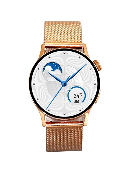 Logia GT2 Akıllı Saat 20mm Rose Gold Metal Kordon Çinko Alaşım Kasa