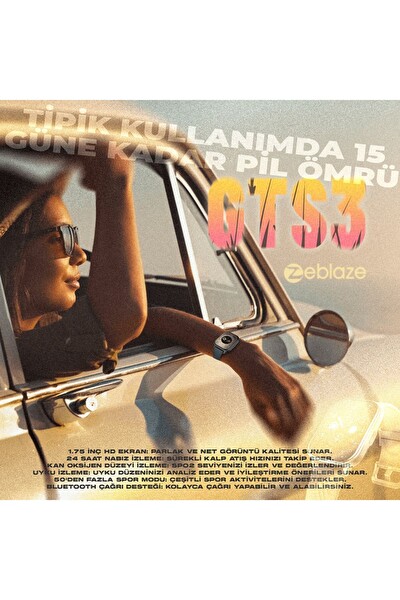 ZeBlaze Gts 3 Midnight Blue Akıllı Saat Gece Mavisi