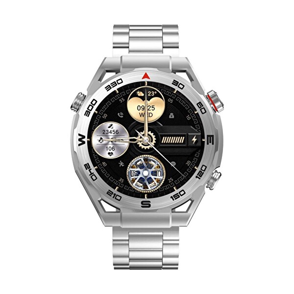 Havit M9030 Ultra Amoled HD 46 MM Akıllı Saat Gri Metal Kordon