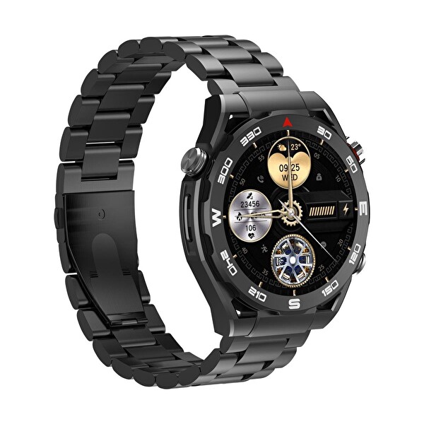 Havit M9030 Ultra Amoled HD 46 MM Akıllı Saat Siyah Metal Kordon