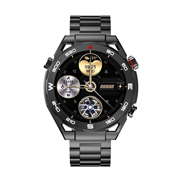 Havit M9030 Ultra Amoled HD 46 MM Akıllı Saat Siyah Metal Kordon