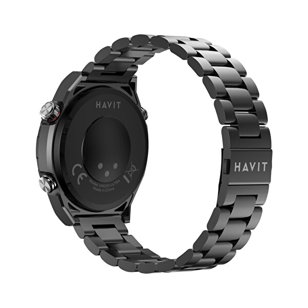 Havit M9030 Ultra Amoled HD 46 MM Akıllı Saat Siyah Metal Kordon