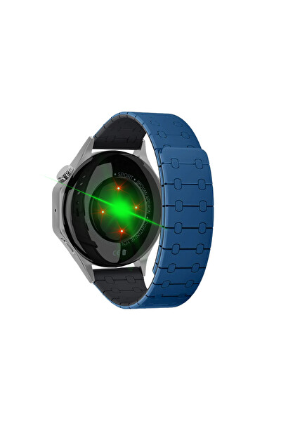 Spovan Apeiron Sesli Görüşme BT 5.3 Tansiyon Ölçer Su Püskürtme Türkçe Akıllı Saat Lacivert