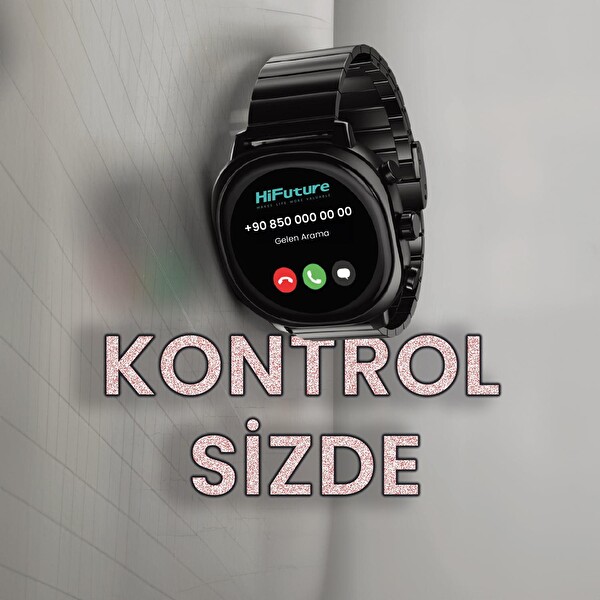 HiFuture AIX Nabız ve Kan Oksijen Takipli Spor Modlu IP68 Su Geçirmez Gümüş Akıllı Saat