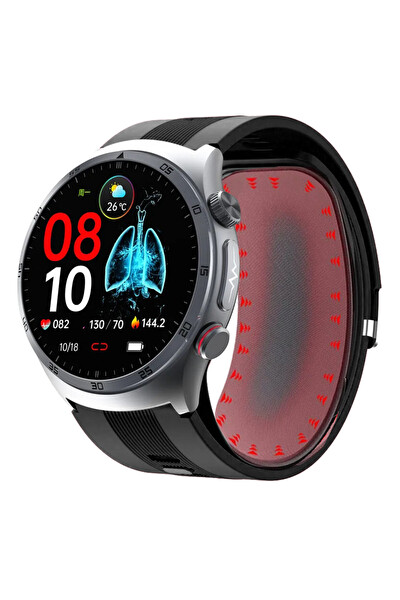 Spovan Electro Pro Hava Basınçlı Tansiyon Şeker NFC Sesli Görüşme EKG Türkçe Akıllı Saat