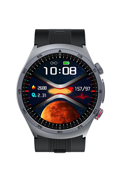 Spovan Electro Pro Hava Basınçlı Tansiyon Şeker NFC Sesli Görüşme EKG Türkçe Akıllı Saat