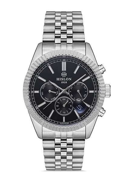 Hislon Men's Date DT117S-04SS Erkek Kol Saati
