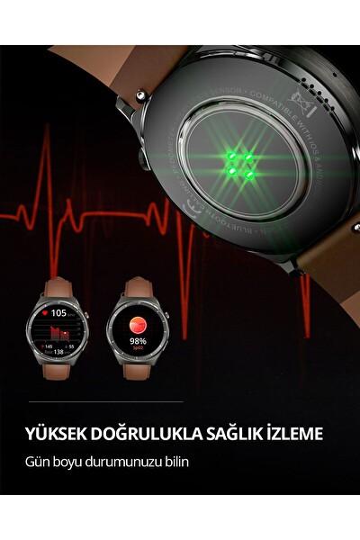 Aukey SW-2U-GY 3.6 CM Amoled Ekran ve 15 Gün Pil Ömrü IP68 Gri Akıllı Saat