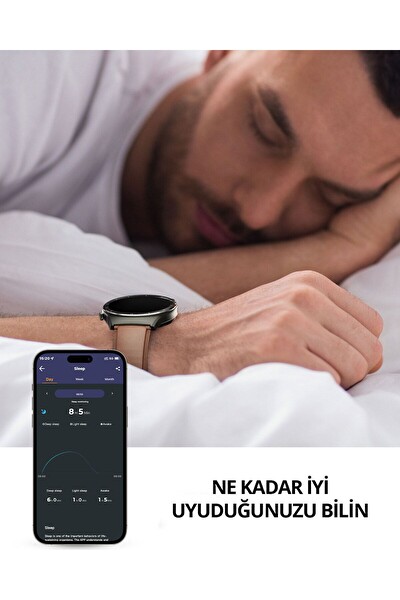 Aukey SW-2U-GY 3.6 CM Amoled Ekran ve 15 Gün Pil Ömrü IP68 Gri Akıllı Saat