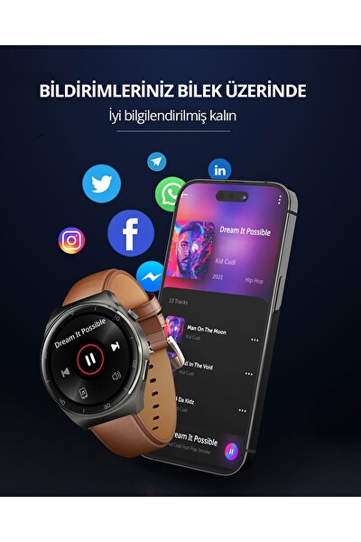 Aukey SW-2U-GY 3.6 CM Amoled Ekran ve 15 Gün Pil Ömrü IP68 Gri Akıllı Saat