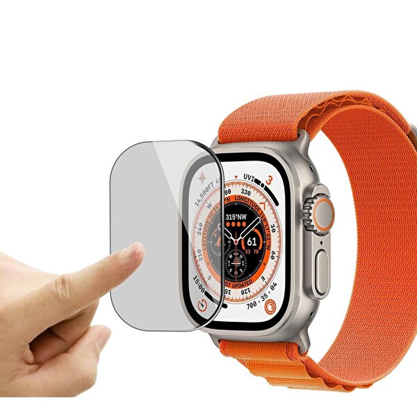 Engo Apple Watch Ultra 49 mm Hayalet Ekran Koruyucu Şeffaf 2 Adet