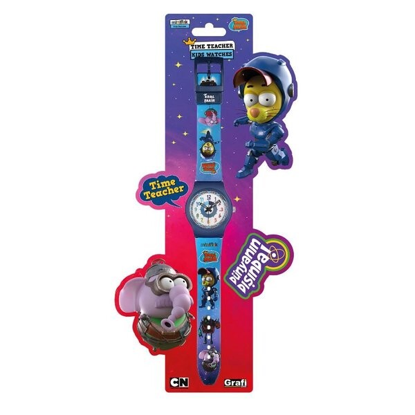 Miniflak Kral Şakir Lisanslı KS7516 Öğretici Çocuk Saati Mavi