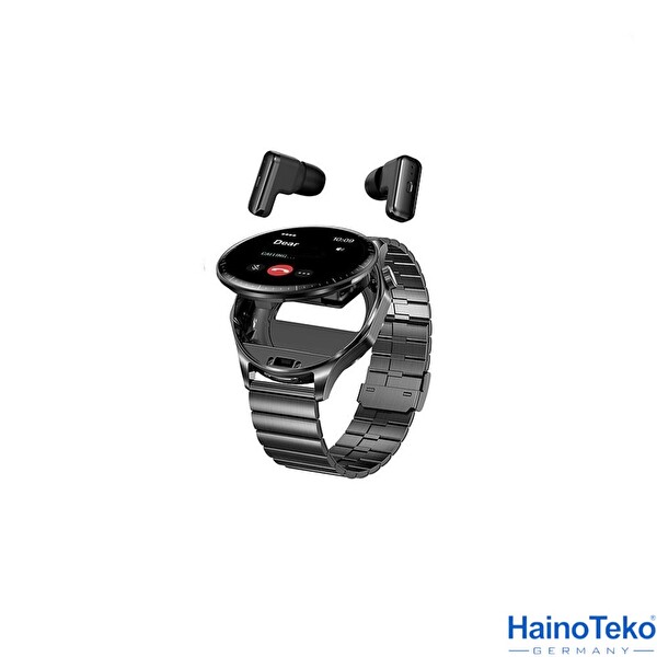 Haino Teko Watch Ultra 12 Amoled Ekran WaterProof 3 Kordonlu Siyah Akıllı Saat