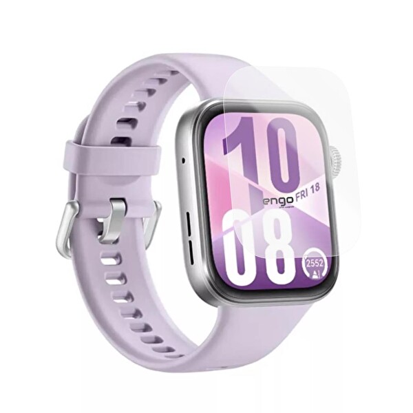 Engo Huawei Watch Fit 4 TPU 2'li Şeffaf Parlak Ekran Koruyucu