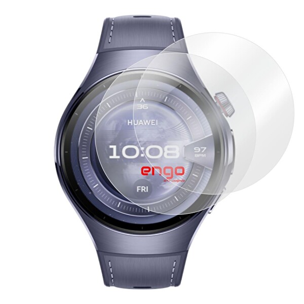 Engo Huawei Watch GT 5 LTE 46 MM Şeffaf TPU 2'li Ekran Koruyucu