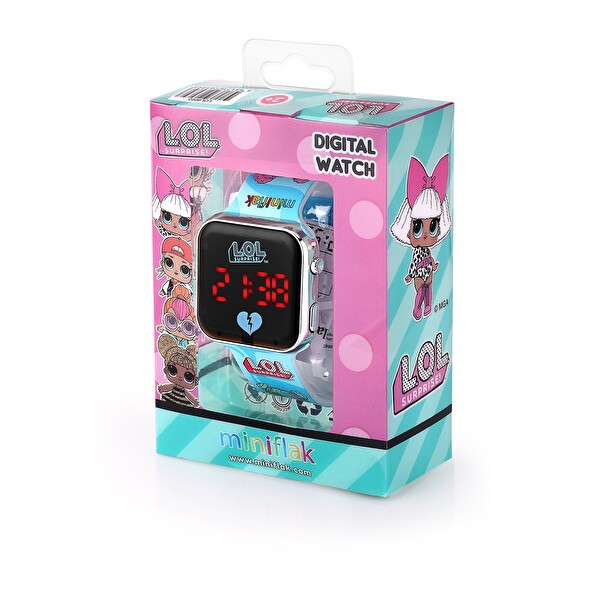 Miniflak LOL Surprise! Lisanslı LOL8003 Turkuaz Square Led Çocuk Saati