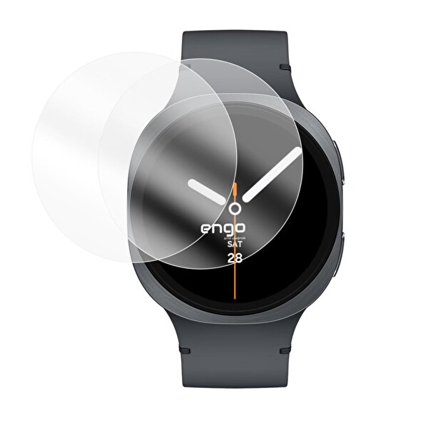 Engo Samsung Galaxy Watch 8 44 MM Ekran Koruyucu TPU 2'li Şeffaf
