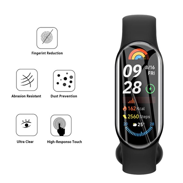 Engo Xiaomi Smart Band 10 Şeffaf TPU 2'li Set Ekran Koruyucu