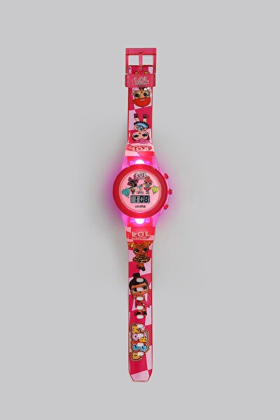 Miniflak LOL Surprise! Lisanslı LOL7220 Pembe Işık Çocuk Kol Saati