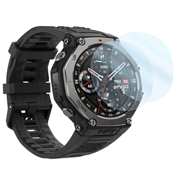 Engo Amazfit T-Rex 3 Nano Şeffaf 9H Sertlik Ekran Koruyucu