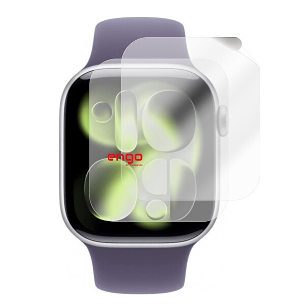 Engo Apple Watch Series 11 46 MM TPU Ekran Koruyucu 2'li Şeffaf