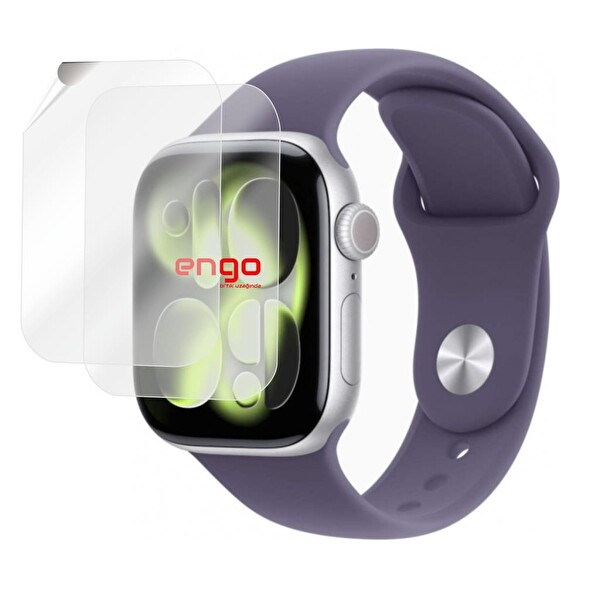 Engo Apple Watch Series 11 46 MM TPU Ekran Koruyucu 2'li Şeffaf