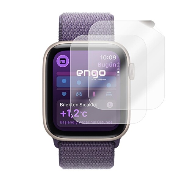 Engo Apple Watch SE 3 40 MM TPU Ekran Koruyucu 2’li Şeffaf Film