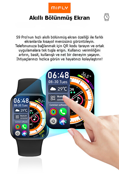 Mifly S10 Pro Altın Akıllı Saat