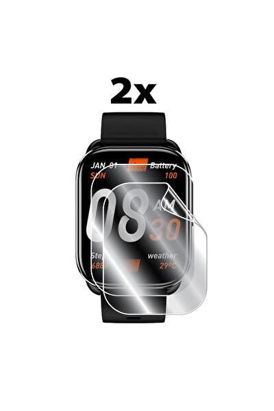 IPG Qcy Watch Gs ile Uyumlu IPG HydroGel Ekran Koruyucu - 2 Adet