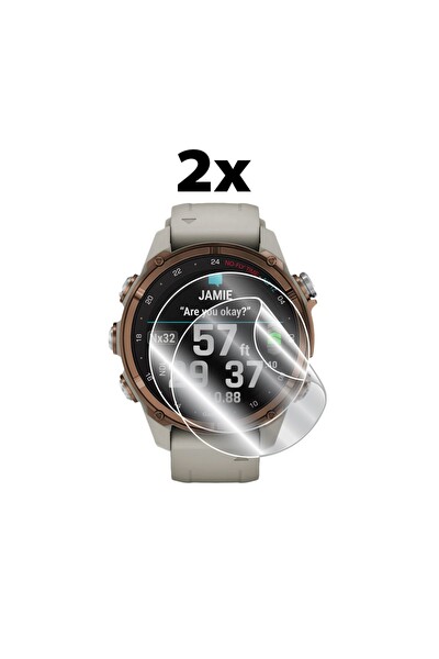 IPG Garmin Descent Mk3 - Mk3i KASA ÖLÇÜSÜ:43MM ile Uyumlu Hydrogel Ekran Koruyucu - 2 Adet