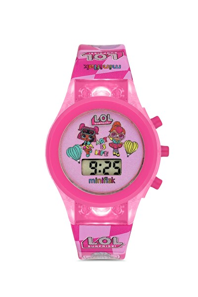 Miniflak LOL Surprise! Lisanslı LOL7001 Pembe Işıklı Çocuk Saati
