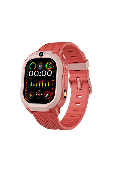 Spovan Safebell Görüntülü Görüşme GPS 4G Güvenli Akıllı Çocuk Saati Kırmızı