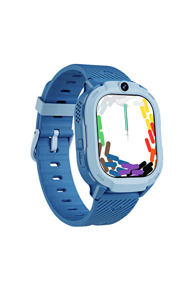 Spovan Safebell Görüntülü Görüşme GPS 4G Güvenli Akıllı Çocuk Saati Mavi