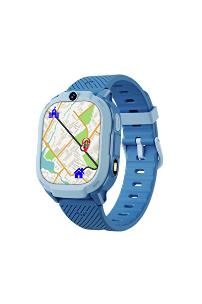 Spovan Safebell Görüntülü Görüşme GPS 4G Güvenli Akıllı Çocuk Saati Mavi