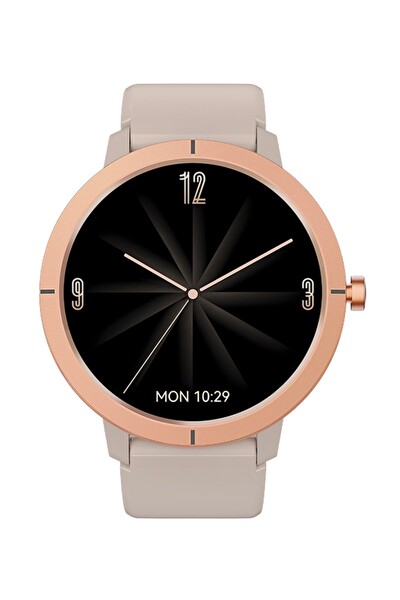 Spovan Atlasphere Pro Dahili GPS AMOLED Ekran 5ATM Sesli Görüşme Akıllı Saat Pembe Altın