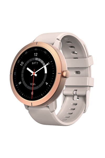 Spovan Atlasphere Pro Dahili GPS AMOLED Ekran 5ATM Sesli Görüşme Akıllı Saat Pembe Altın