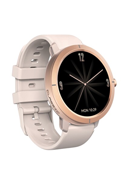 Spovan Atlasphere Pro Dahili GPS AMOLED Ekran 5ATM Sesli Görüşme Akıllı Saat Pembe Altın