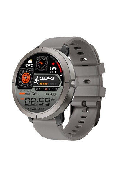 Spovan Atlasphere Pro Dahili GPS AMOLED Ekran 5ATM Sesli Görüşme Akıllı Saat Gri