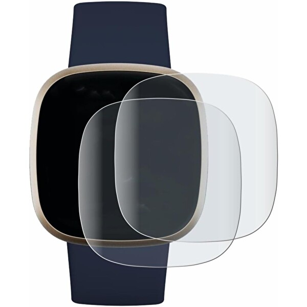 Engo Fitbit Versa 3 TPU Film Şeffaf Akıllı Saat Ekran Koruyucu - 2 Adet